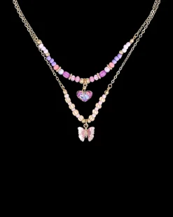 Collier multirangs pour enfant - Special Pink