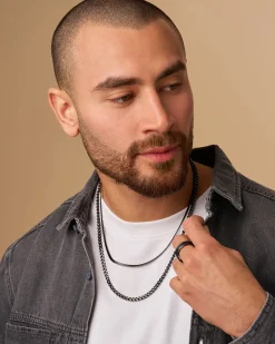 Collier multirangs pour homme - Perfect Black