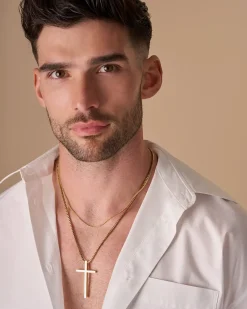 Collier pour homme - Gold Cross