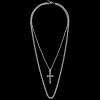 Collier pour hommes - Black Crossed