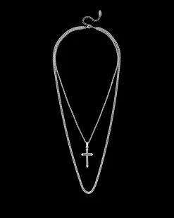 Collier pour hommes - Black Crossed