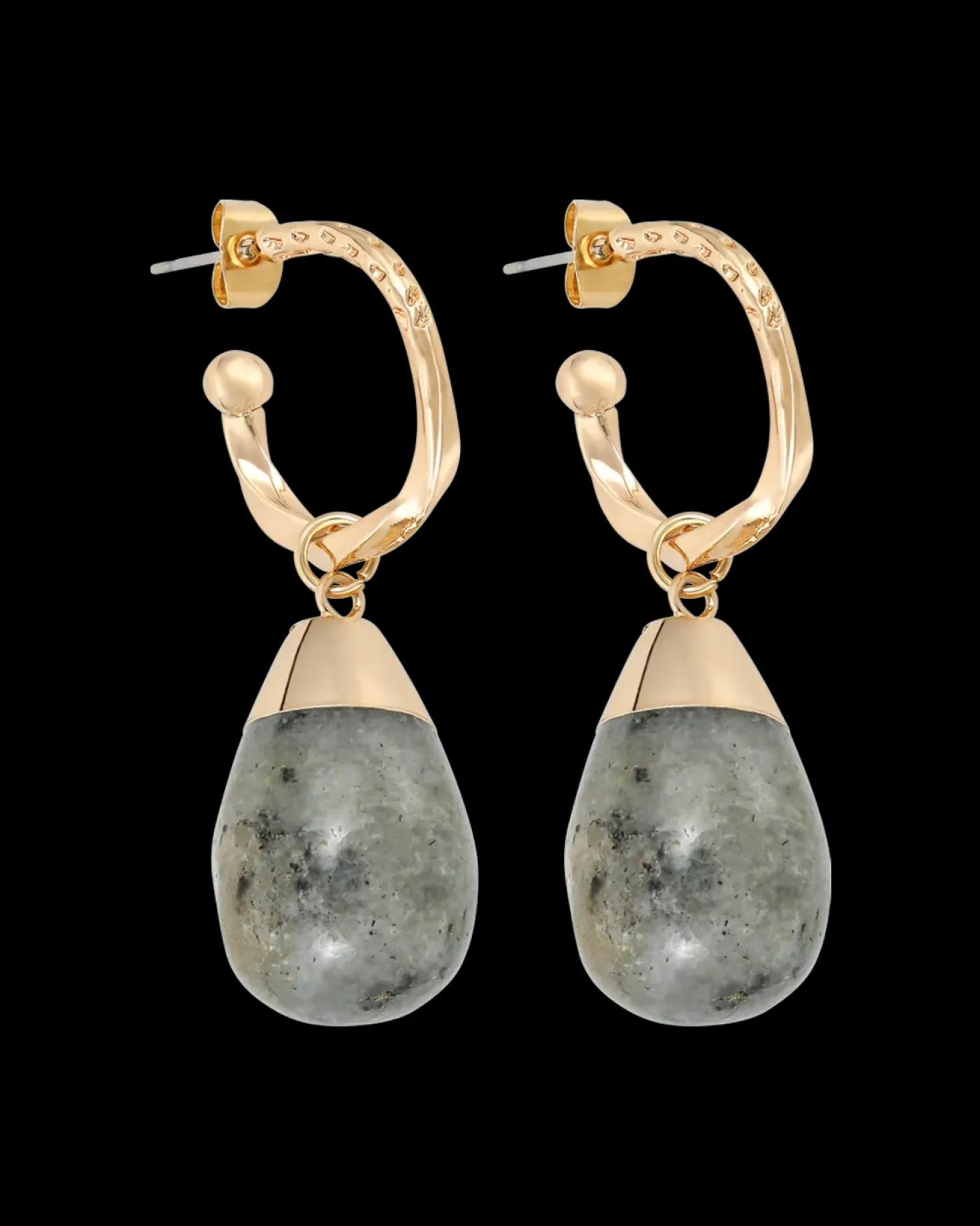 Créoles - Green Labradorite