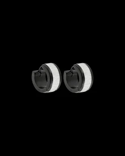 Créoles pour homme - Scratched Silver