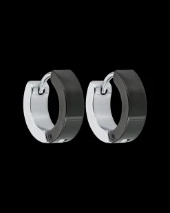 Créoles pour homme - Silver Black