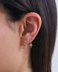 Ensemble de boucles d'oreilles - Moon Stars
