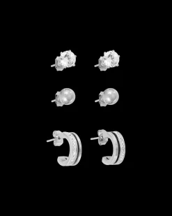 Ensemble de boucles d’oreilles - Silver Steel
