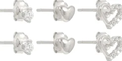 Ensemble de boucles d'oreilles - Heart Trio