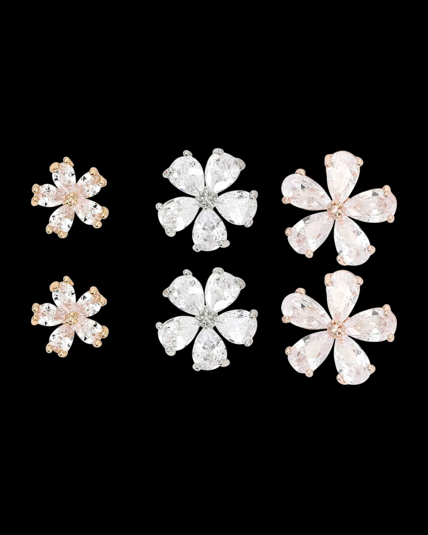 Ensemble de boucles d'oreilles - Flower Power