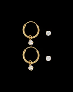 Ensemble de boucles d'oreilles - Gold Plated