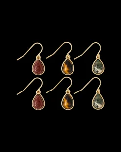 Ensemble de boucles d'oreilles - Tigers Eyes