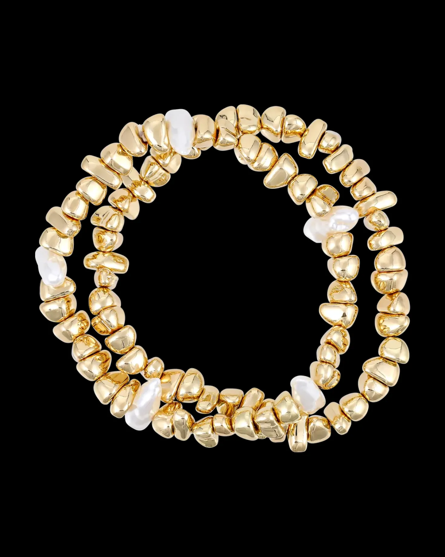 Ensemble de bracelets - Golden Pearls