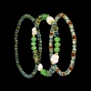 Ensemble de bracelets - Green Pearls