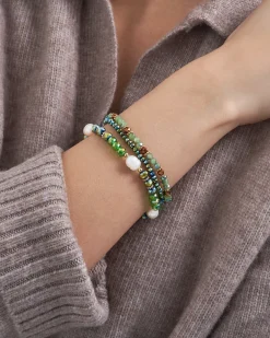 Ensemble de bracelets - Green Pearls