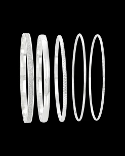 Ensemble de bracelets joncs - Silver Essentials