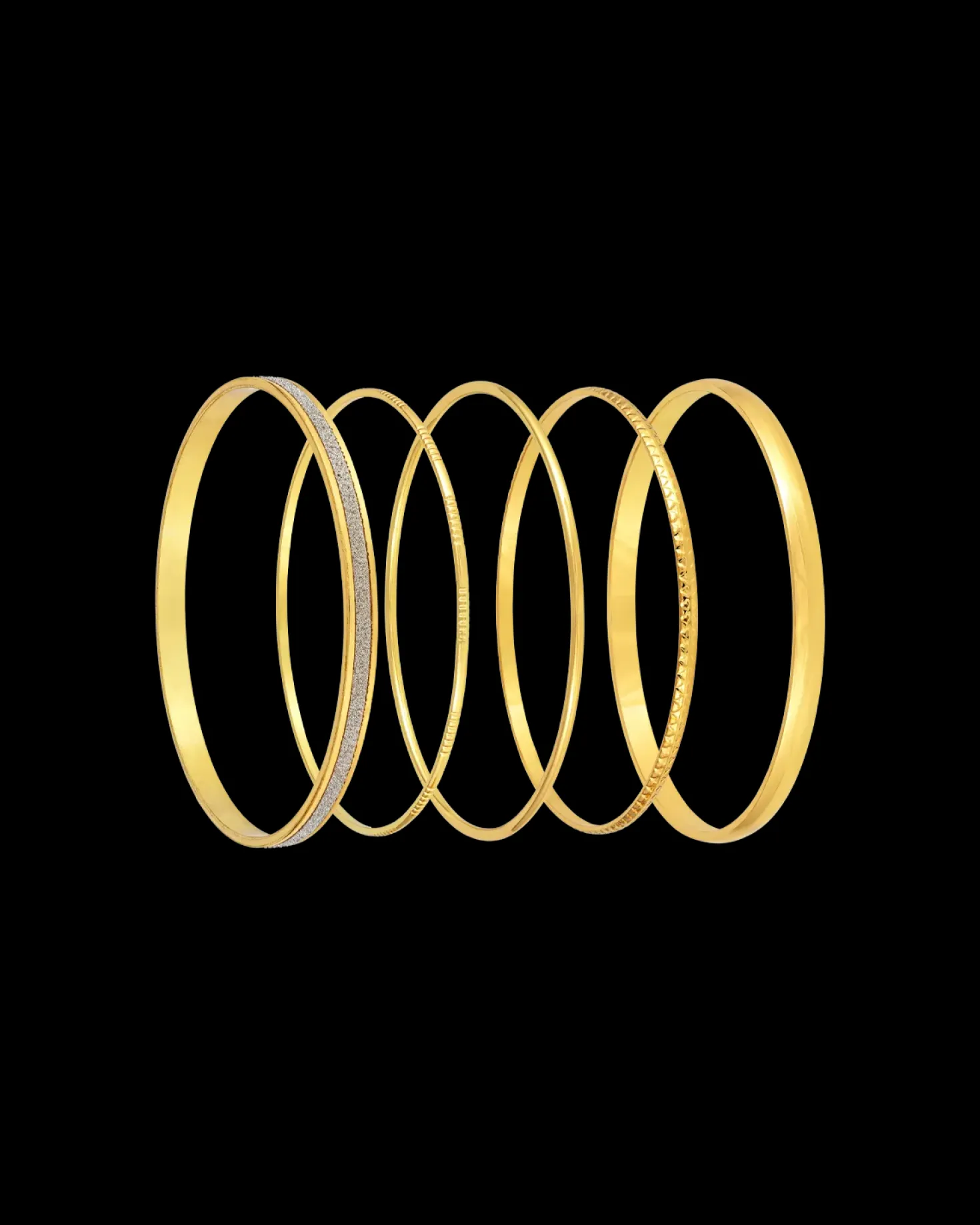 Ensemble de bracelets joncs - Wonderful Gold