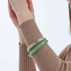 Ensemble de bracelets joncs - Light Green