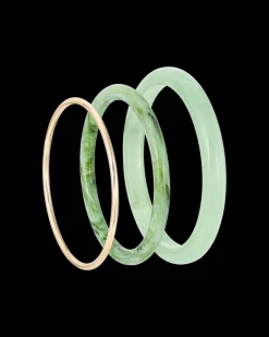 Ensemble de bracelets joncs - Light Green