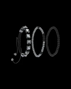 Ensemble de bracelets pour homme - HematiteTrio