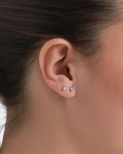 Ensemble de clous d'oreilles - Blue Shine