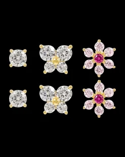 Ensemble de clous d'oreilles - Floral Cuties