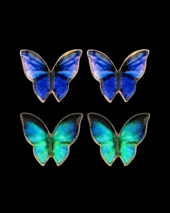 Ensemble de clous d'oreilles - Blue Wings