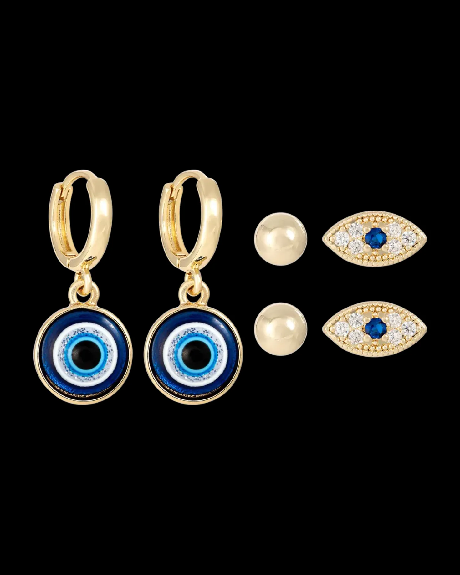 Ensemble de clous d'oreilles - Evil Eye