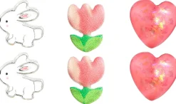 Ensemble de clous d'oreilles pour enfant - Pink Spring