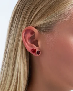 Ensemble de clous d'oreilles - Red Passion