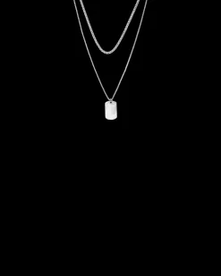 Ensemble de colliers pour homme - Silver Tag