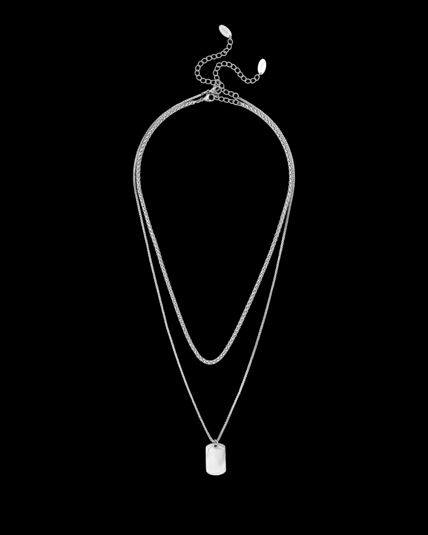Ensemble de colliers pour homme - Silver Tag