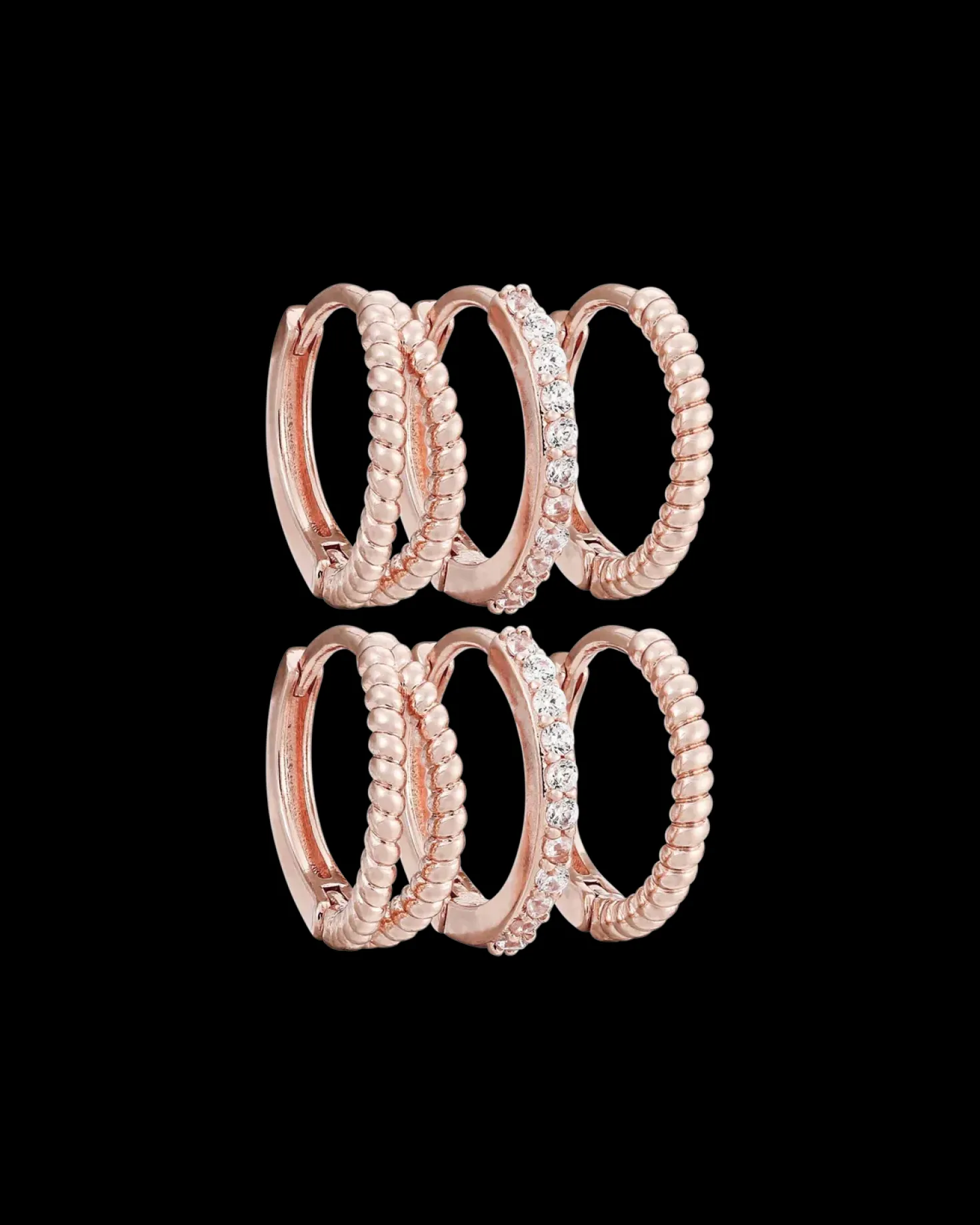 Ensemble de créoles - Basic Rose