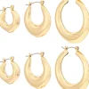 Ensemble de créoles - Classic Gold