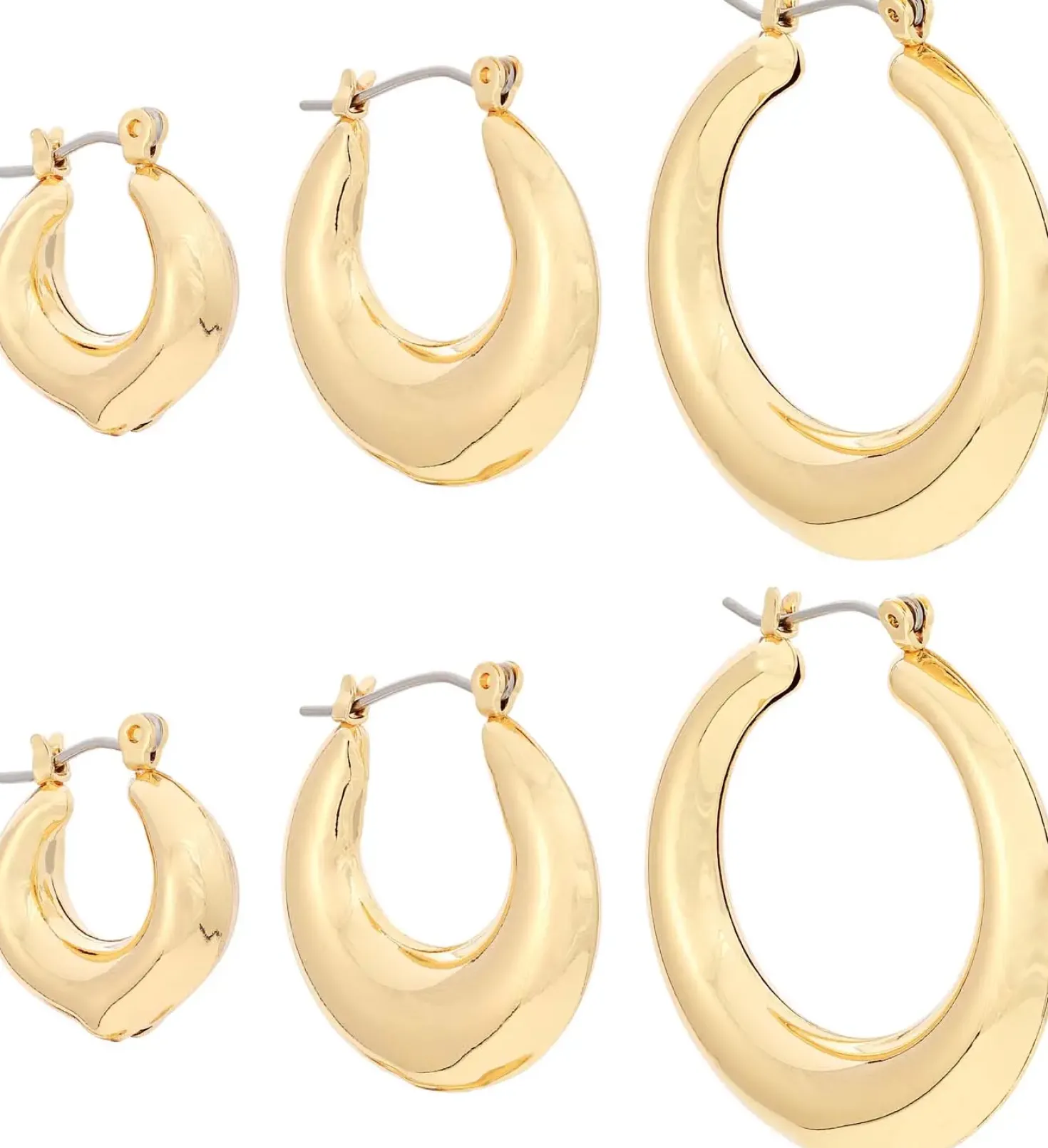 Ensemble de créoles - Classic Gold