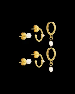 Ensemble de créoles - Freshwater Pearls