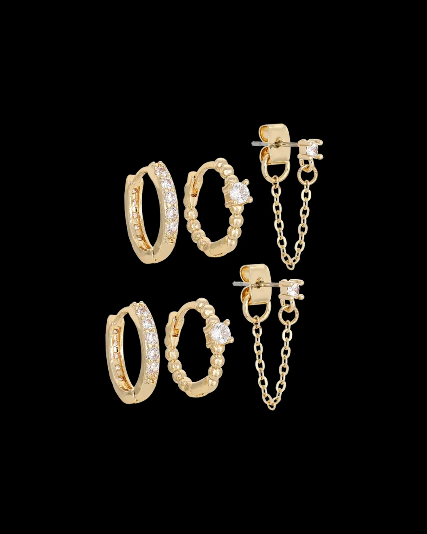 Ensemble de créoles - Glamorous Gold