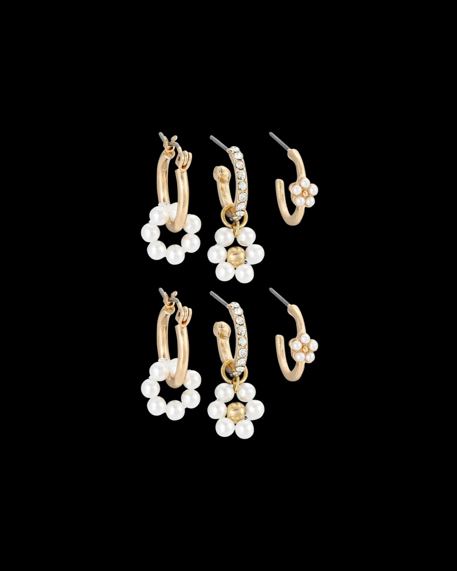Ensemble de créoles - Pearly Flowers
