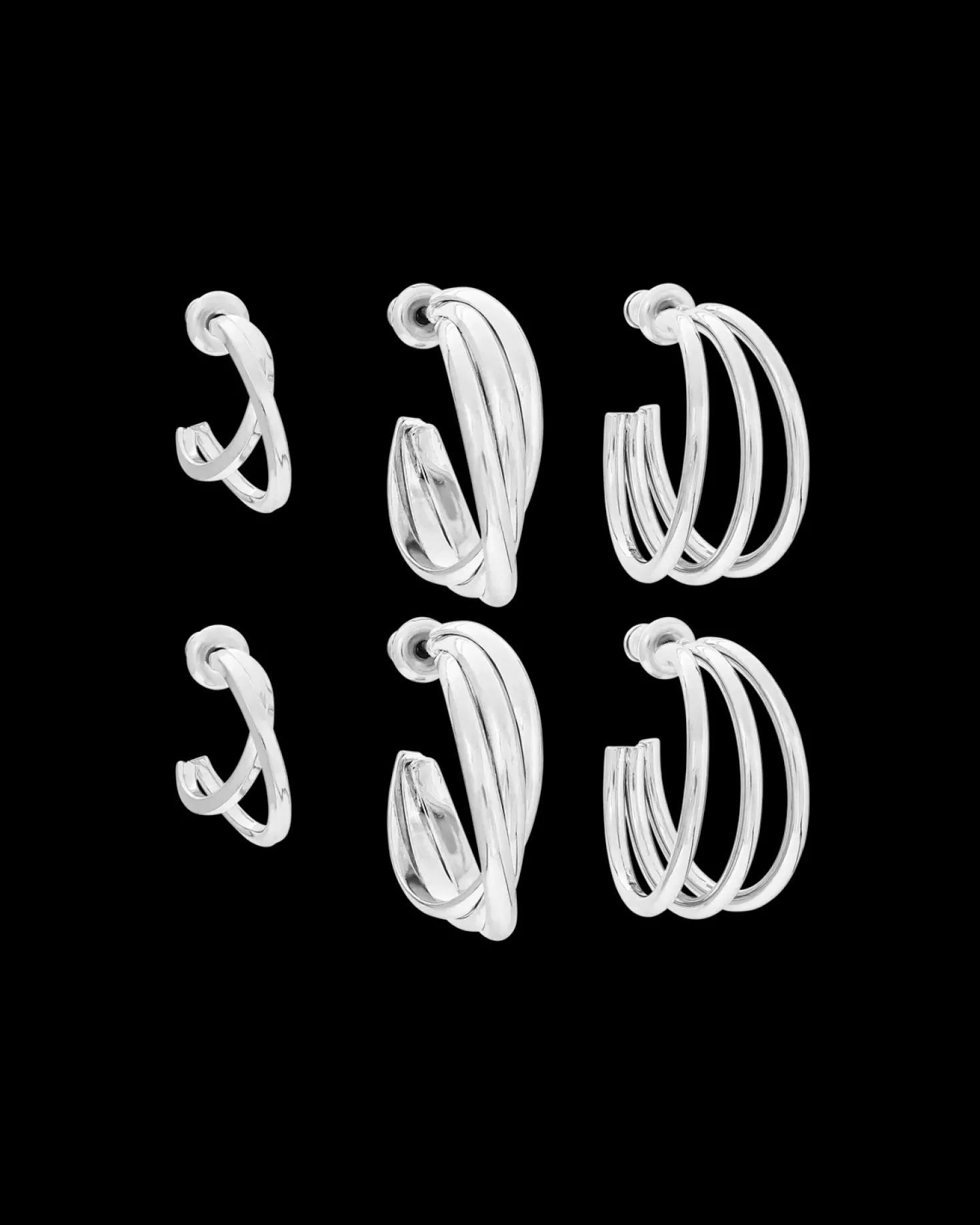 Ensemble de créoles - Silver Twist