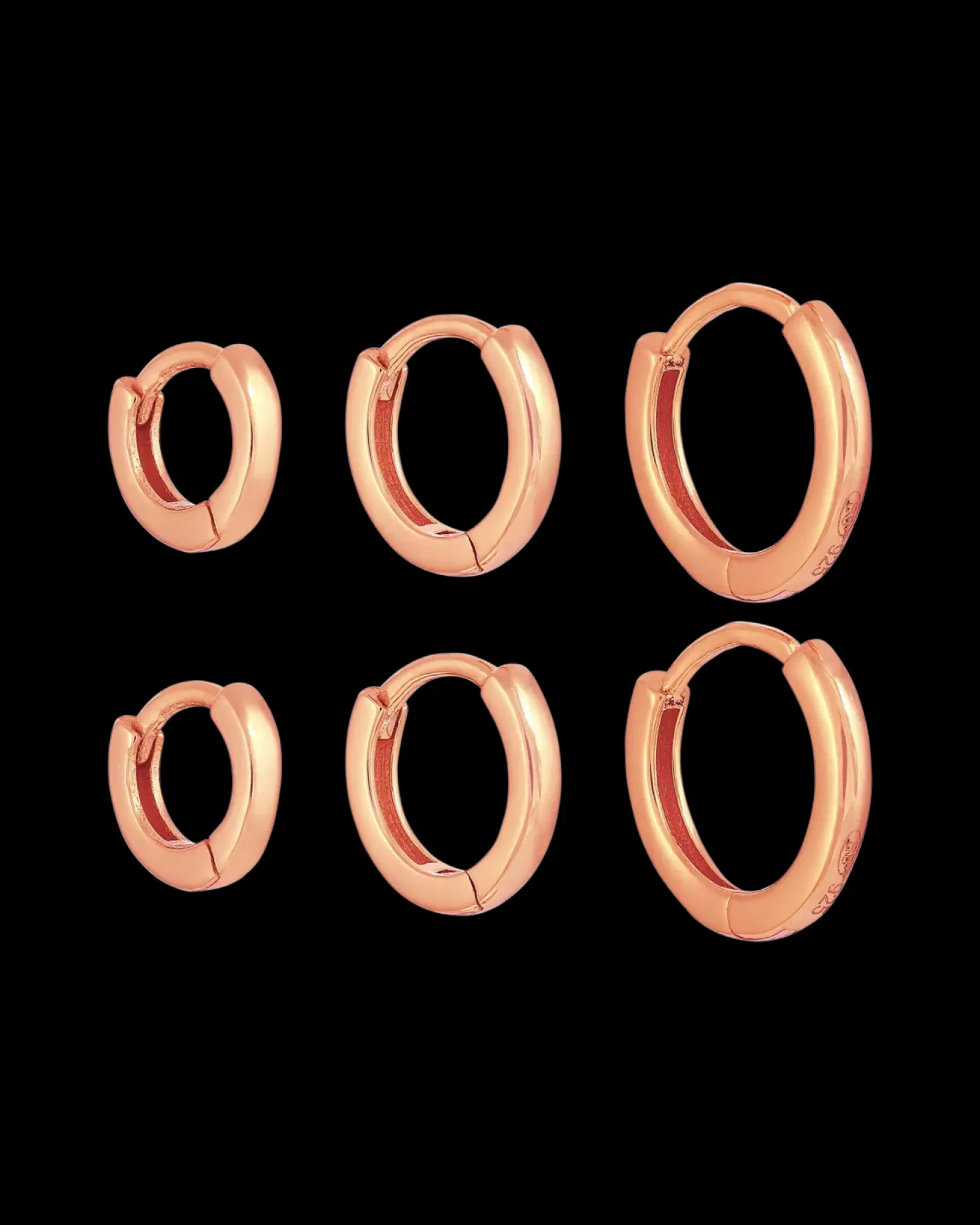 Ensemble de créoles - Slim Rosegold