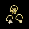 Ensemble de piercings - Golden Trio