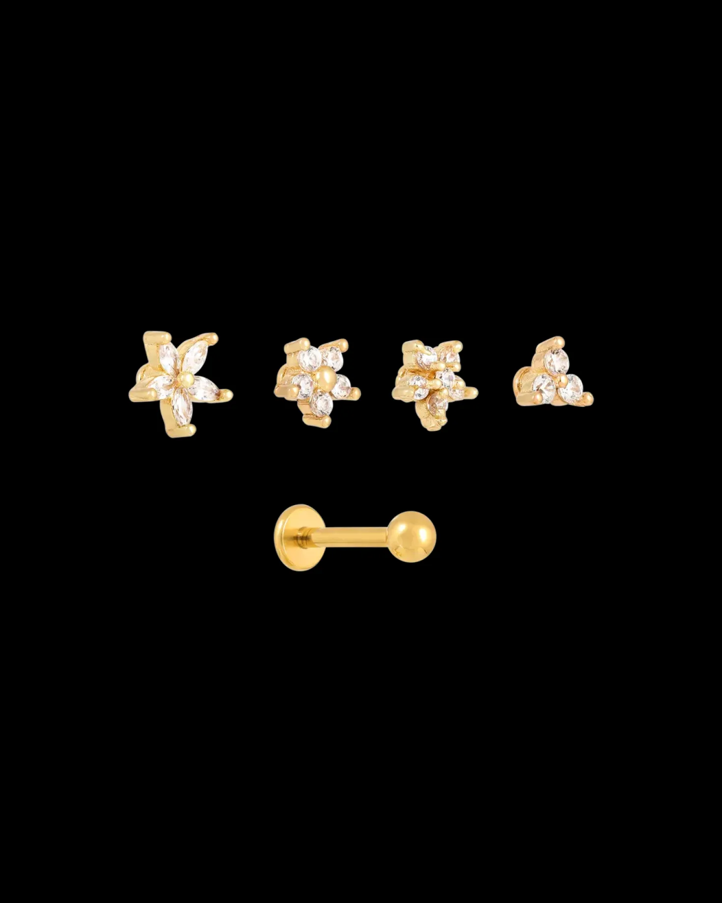 Ensemble de piercings - Golden Blossoms