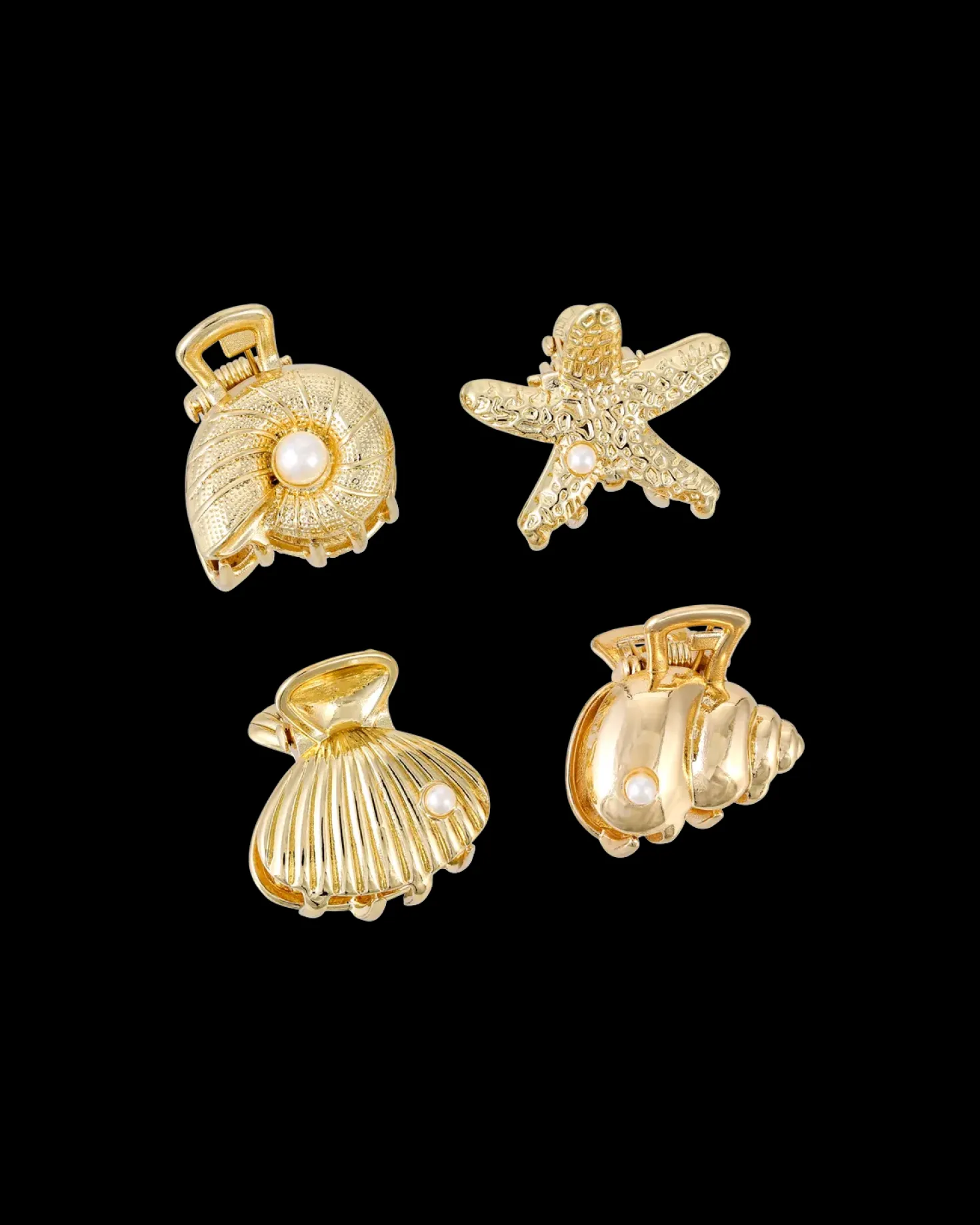 Ensemble de pinces á cheveux - Golden Shells
