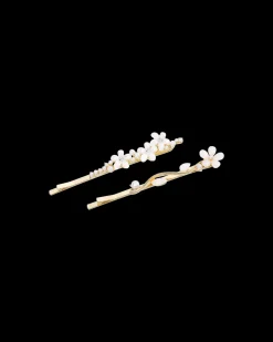 Ensemble d'épingles à cheveux - White Flowers