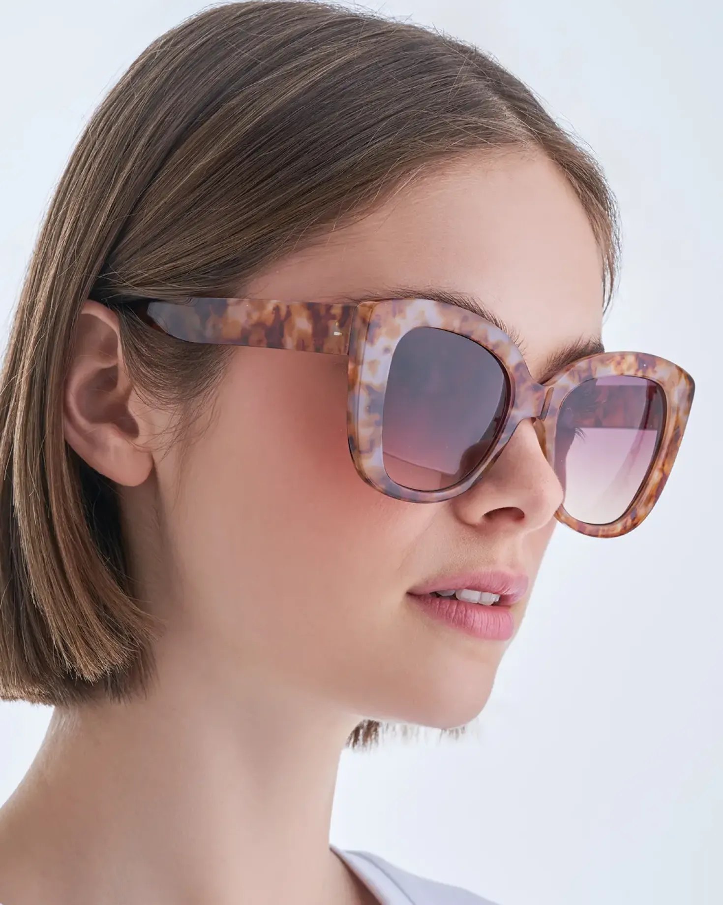 Lunettes de soleil - Brown Marble