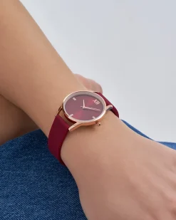 Montre - Simple Burgundy