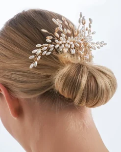 Peigne - Beige Pearls