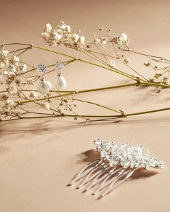 Peigne - Floral Zirconia