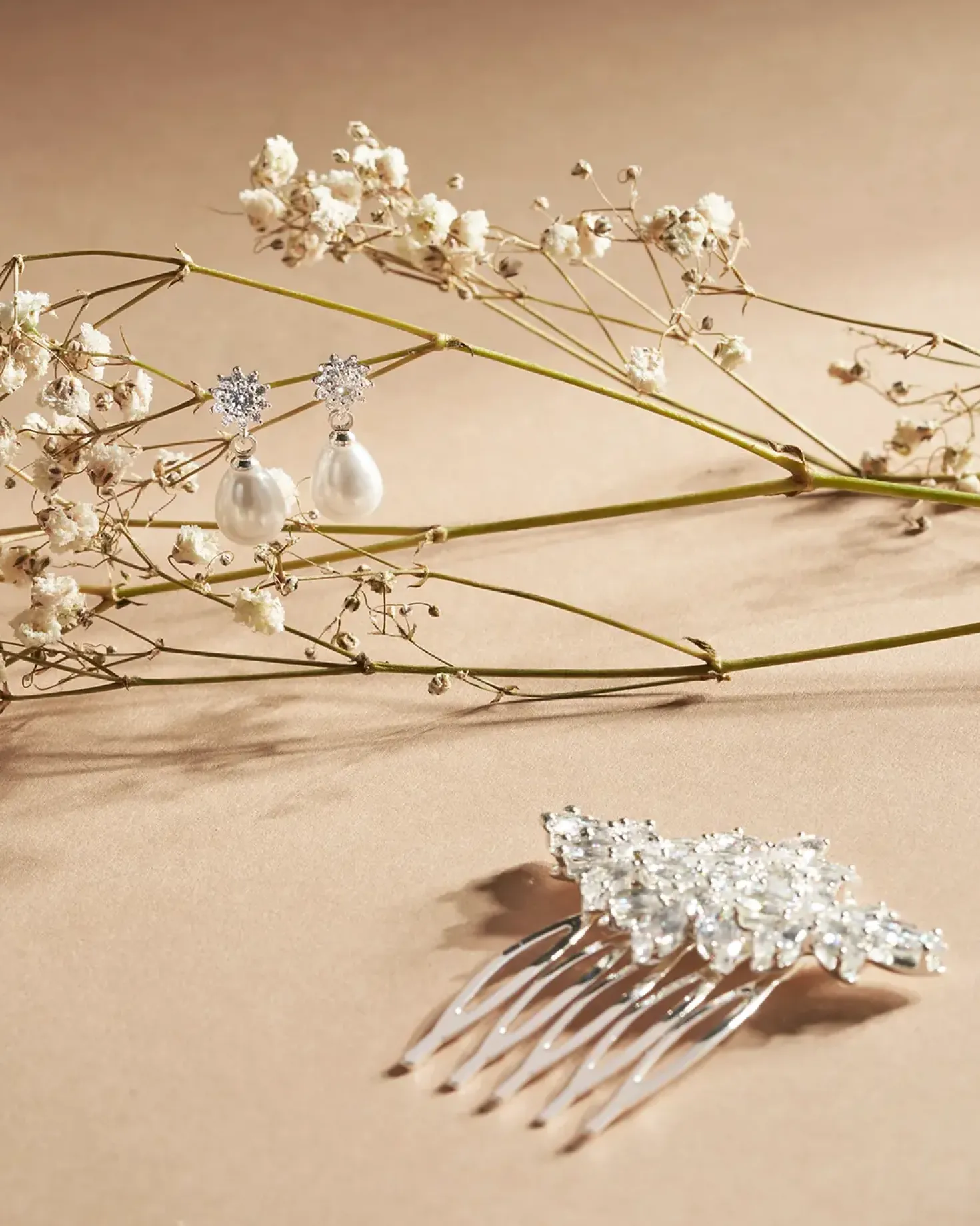 Peigne - Floral Zirconia