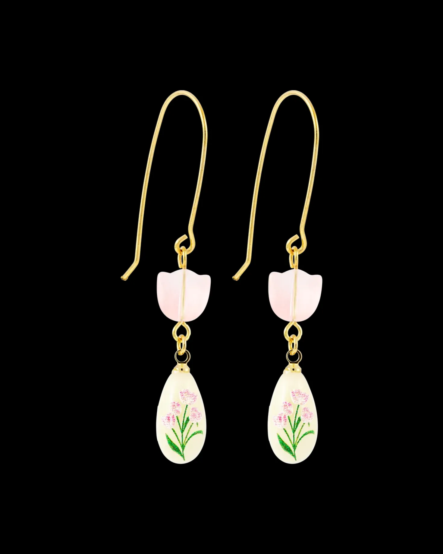 Pendants d'oreilles - Floral Pearl