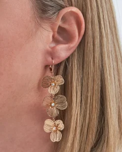 Pendants d'oreilles - Golden Petals