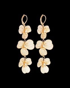 Pendants d'oreilles - Golden Petals